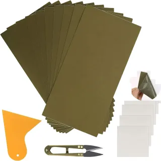 Tent Repair Kit With 6 Patches And 10 Green Adhesive Strips – A Handy Repair Kit For When You're On The Go