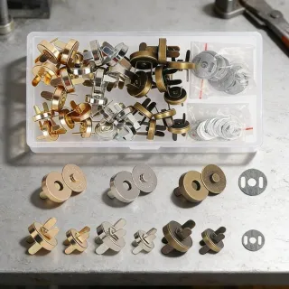 30-Piece Magnetic Button Set, Self-Adhesive Closure Magnets For Textiles And Bags, Practical No-Sew Solution For Household And Craft Projects