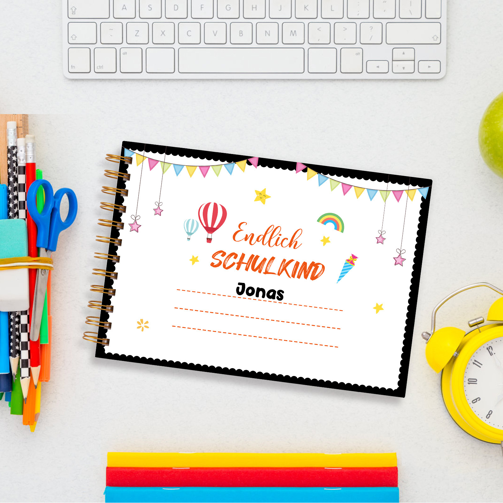 Einschulung Erinnerungsalbum – Album zum ersten Schultag für neue Schüler & Gästebuch - Thumbnail 2