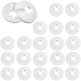 24-Piece Pipe Cover Set, Plastic Heating Pipe Rosettes, Practical Pipe Sleeves For Neat Wall Penetrations—Hand Tools