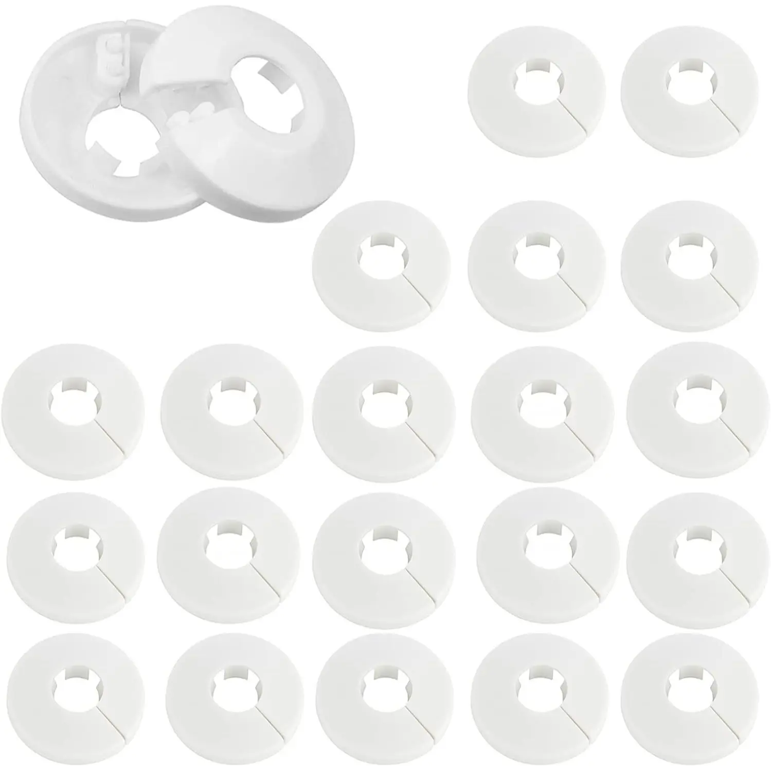 24-Piece Pipe Cover Set, Plastic Heating Rosettes
