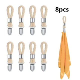 Set Of 8 Towel Clips For Hanging, Towel Clips With Loops, Towel Clips, Towel Hooks, Dish Towel And Towel Holder Clips—Party Accessory Set