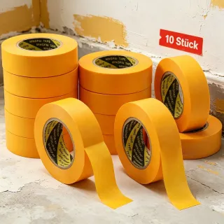 Set Of 10 Pieces Of Masking Tape, 3 Cm X 12 M, And 10 Rolls Of Painter's Tape For Various Uses—Party Supplies Set