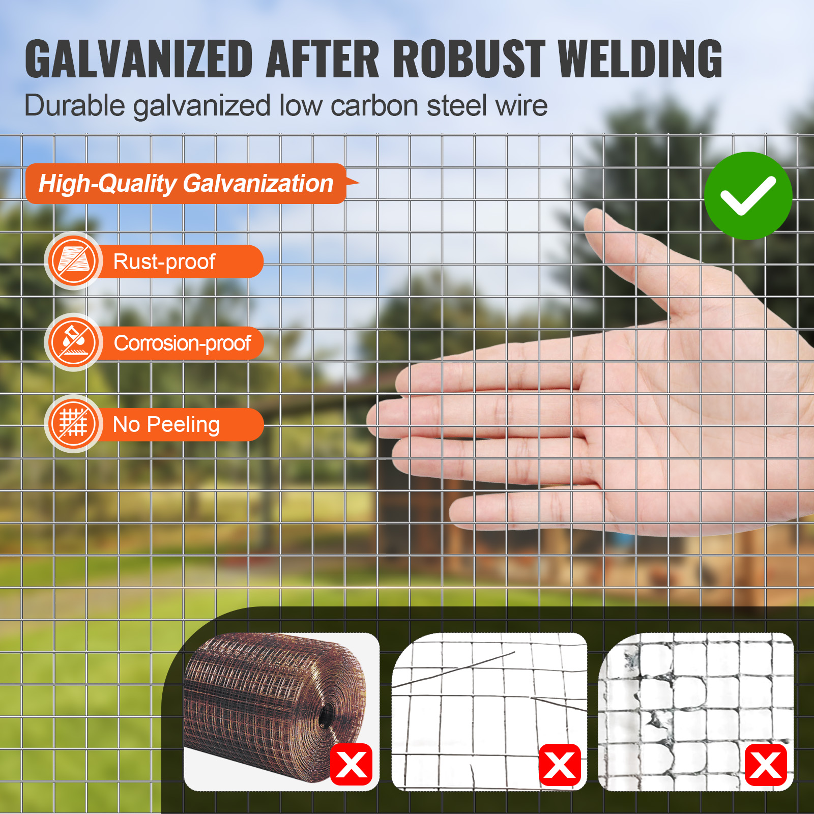 Hardware Cloth 1/2 Inch 48 Inch X 100 Ft 19 Gauge Chicken Wire Fence, Hot-Dip Galvanized After Welding Metal Wire… - 5