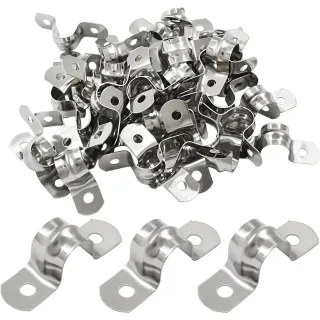 75 U-shaped Pipe Clamps, Versatile Plastic Cable Clamps For Cable Management, Practical Cable Holders For Walls And Ceilings, Universal Mounting Accessories—hand Tools