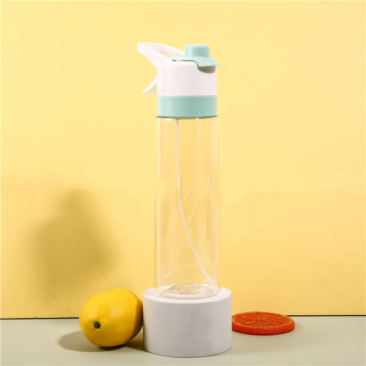 Spray Water Bottle For Girls Outdoor Sport Fitness Water Cup Large Capacity Spray Bottle Drinkware Travel Bottles Kitchen Gadgets - Tritan Blue