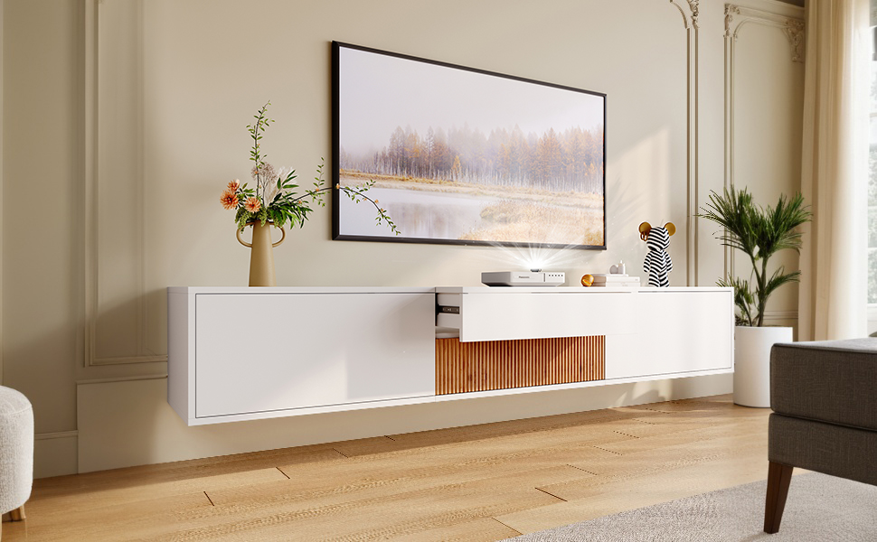 Modern TV Cabinet, TV Stand, TV Panel, Low-profile TV Unique Design, Can Hold — image 2