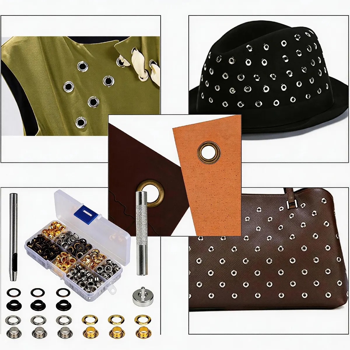 Metal Eyelet Set With Installation Tool