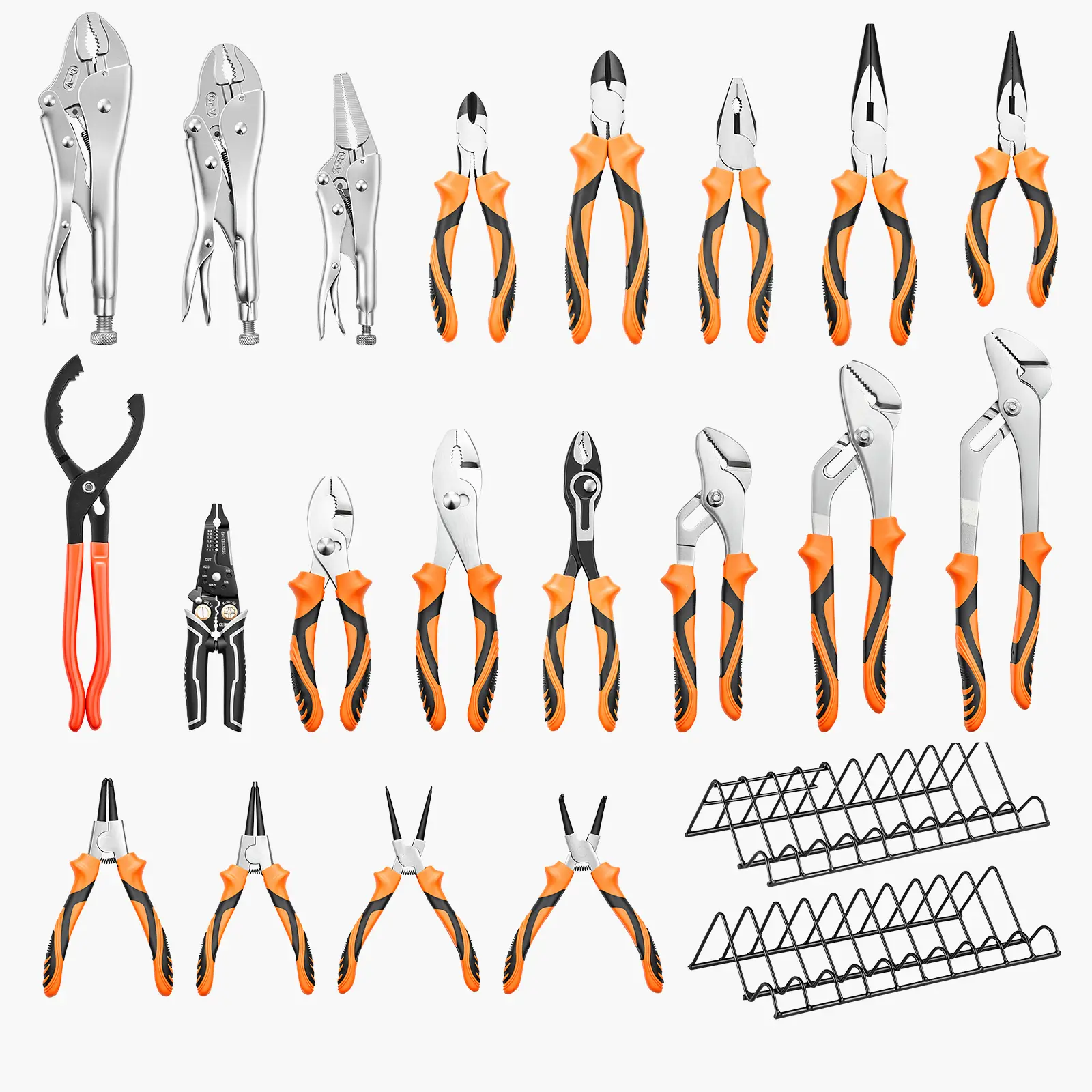 Pliers Set 20-Piece Utility Polished Carbon Steel
