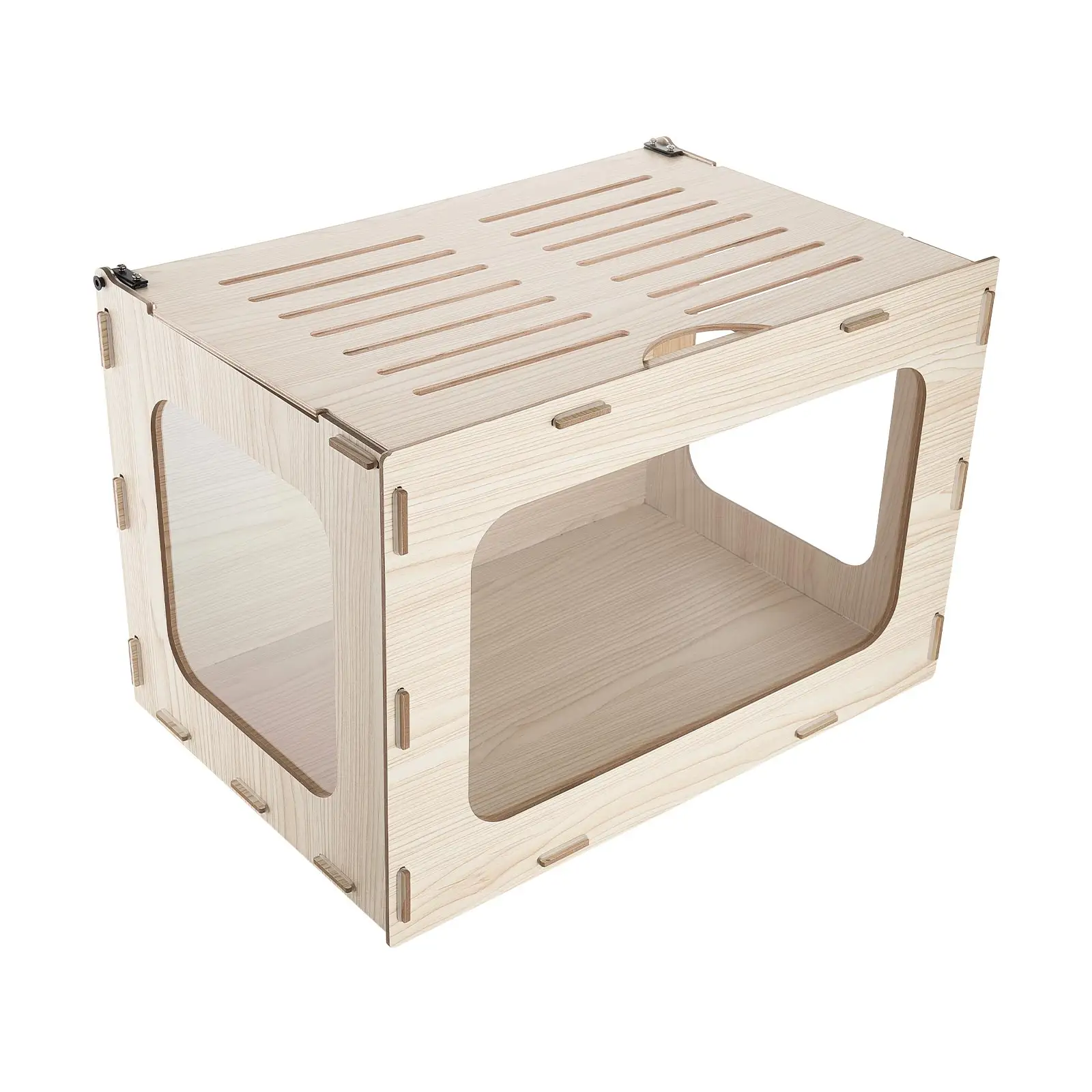 Wooden Hamster Cage 23.8"x15.9"x15.9" 270° Viewing Habitat