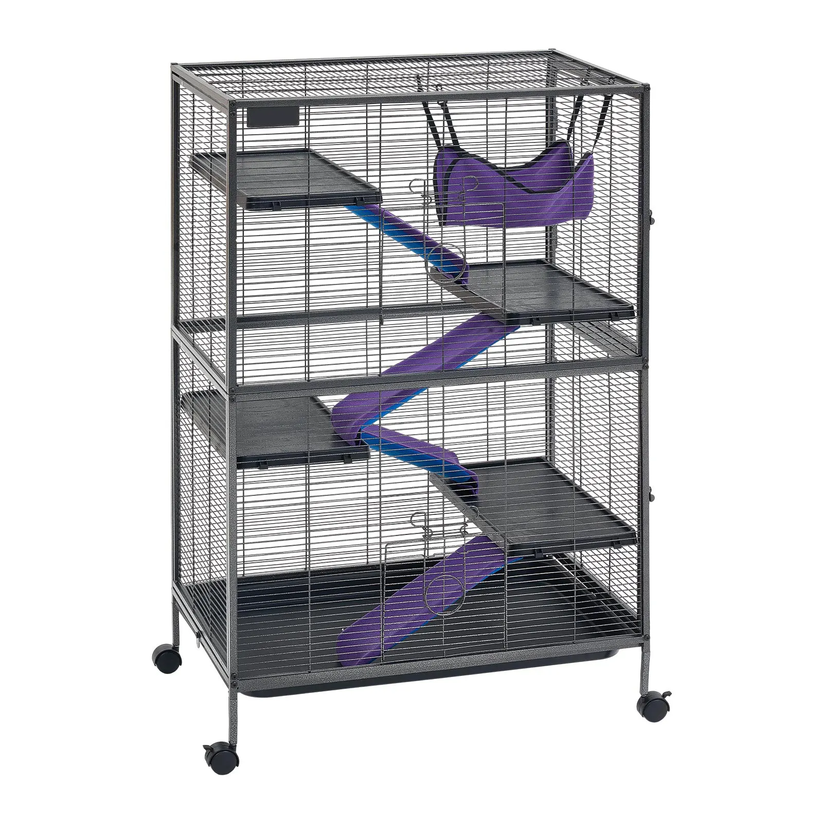 Metal Small Animal Cage 50"H 5-Tier Rolling