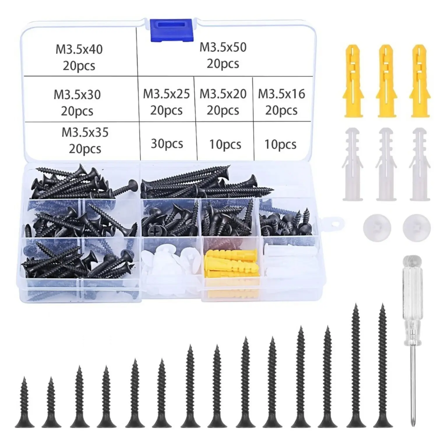 A Set Of 191 Screws