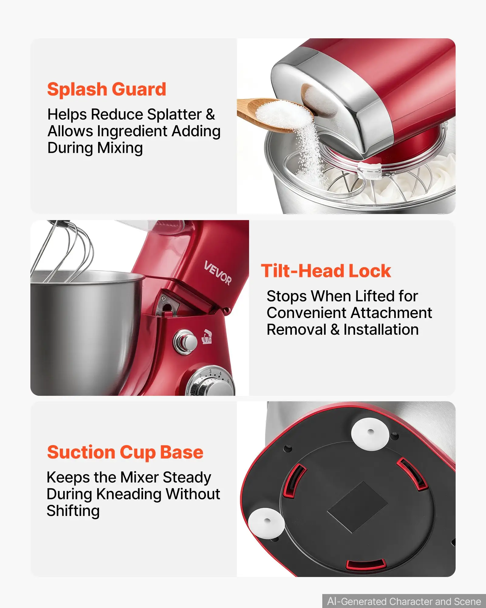 4.2 Qt Tilt Head Stand Mixer 400W