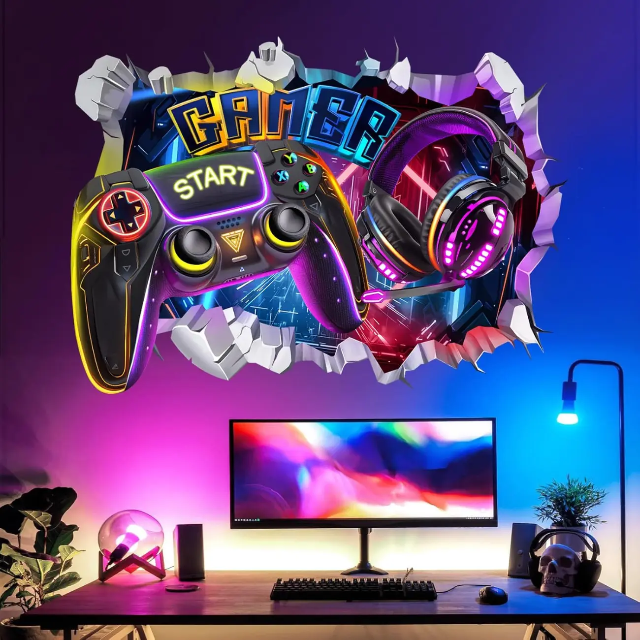Set Of 2 Wall Stickers - Controller