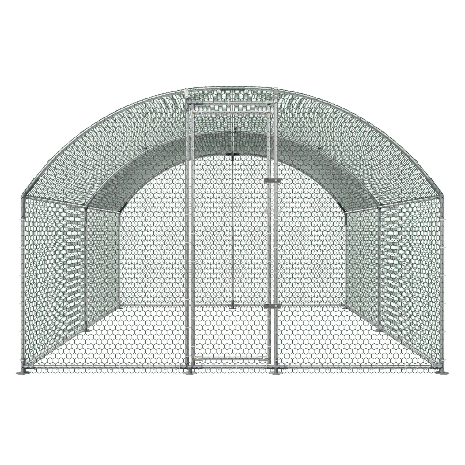 Large Metal Chicken Coop 9.8x13x6.6 Ft Walk-in