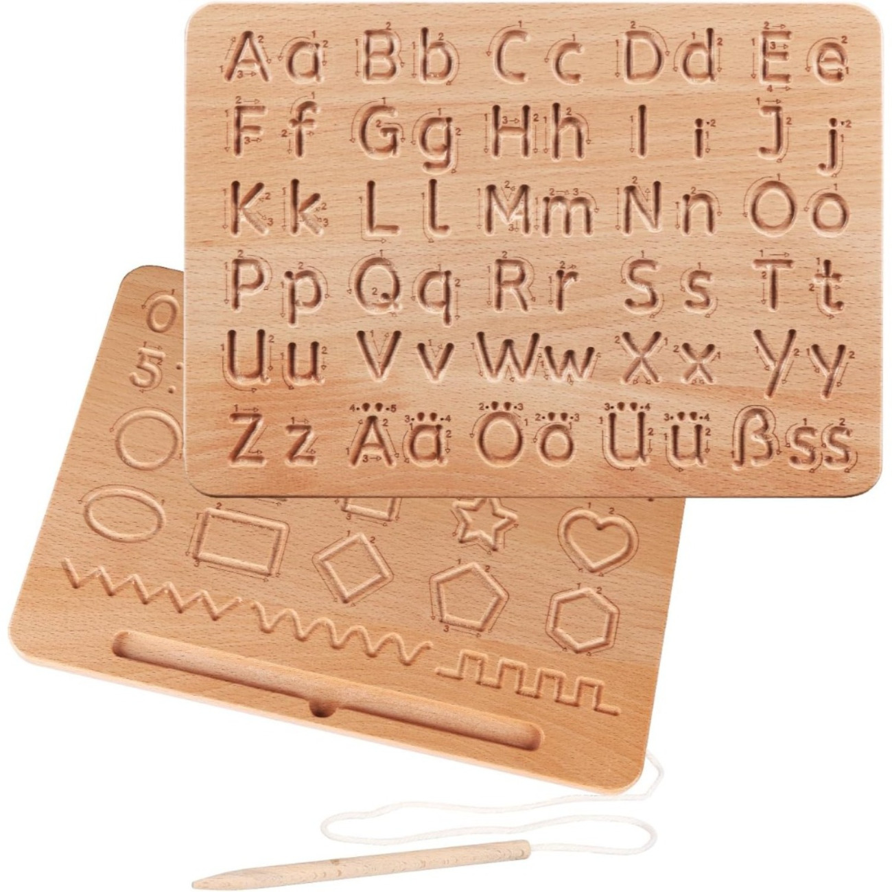 28x20 Cm Wooden Writing Board – Double-Sided Writing Board For Adults – Writing Practice – Party Supplies