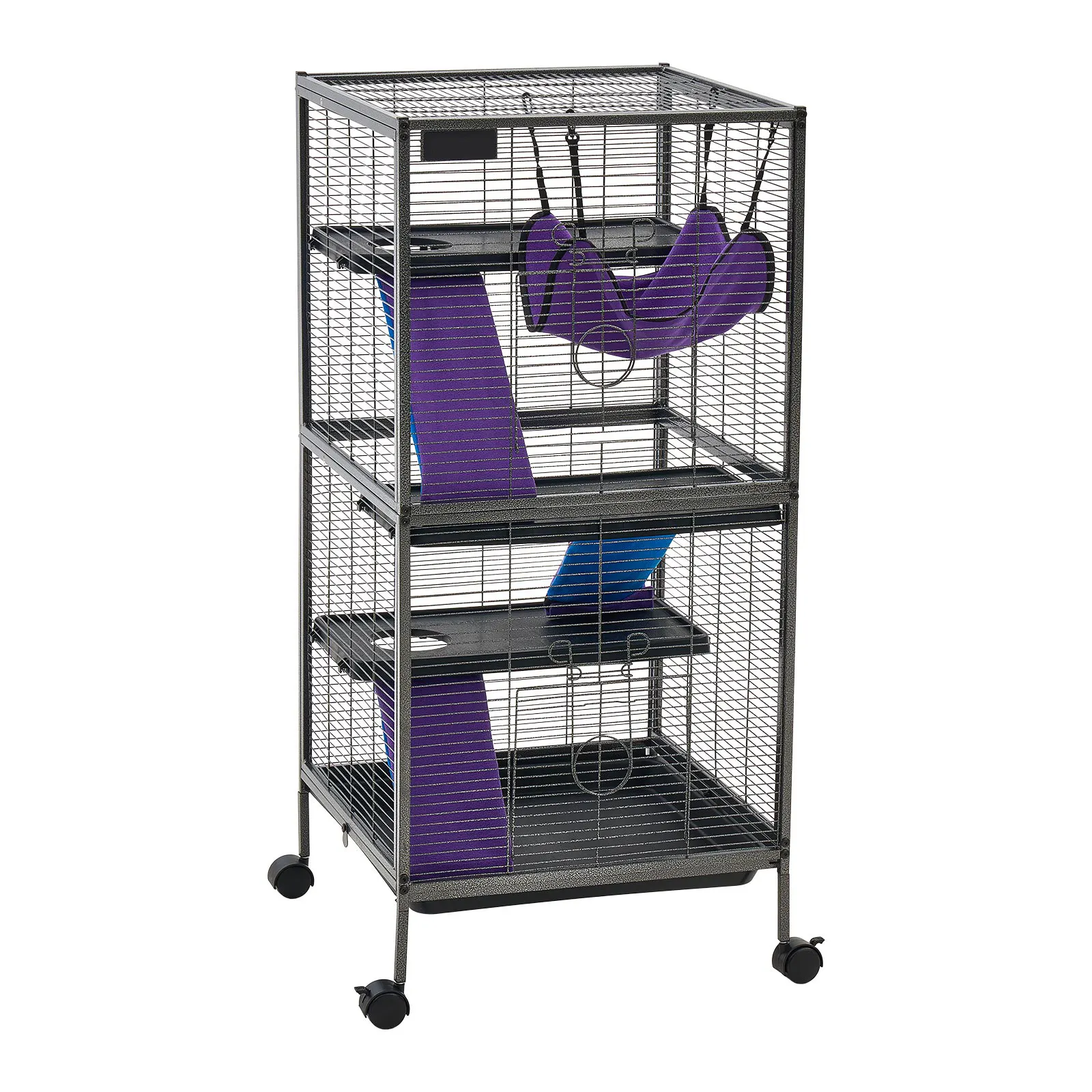 Metal Small Animal Cage 44.5"H 4-Tier Rolling