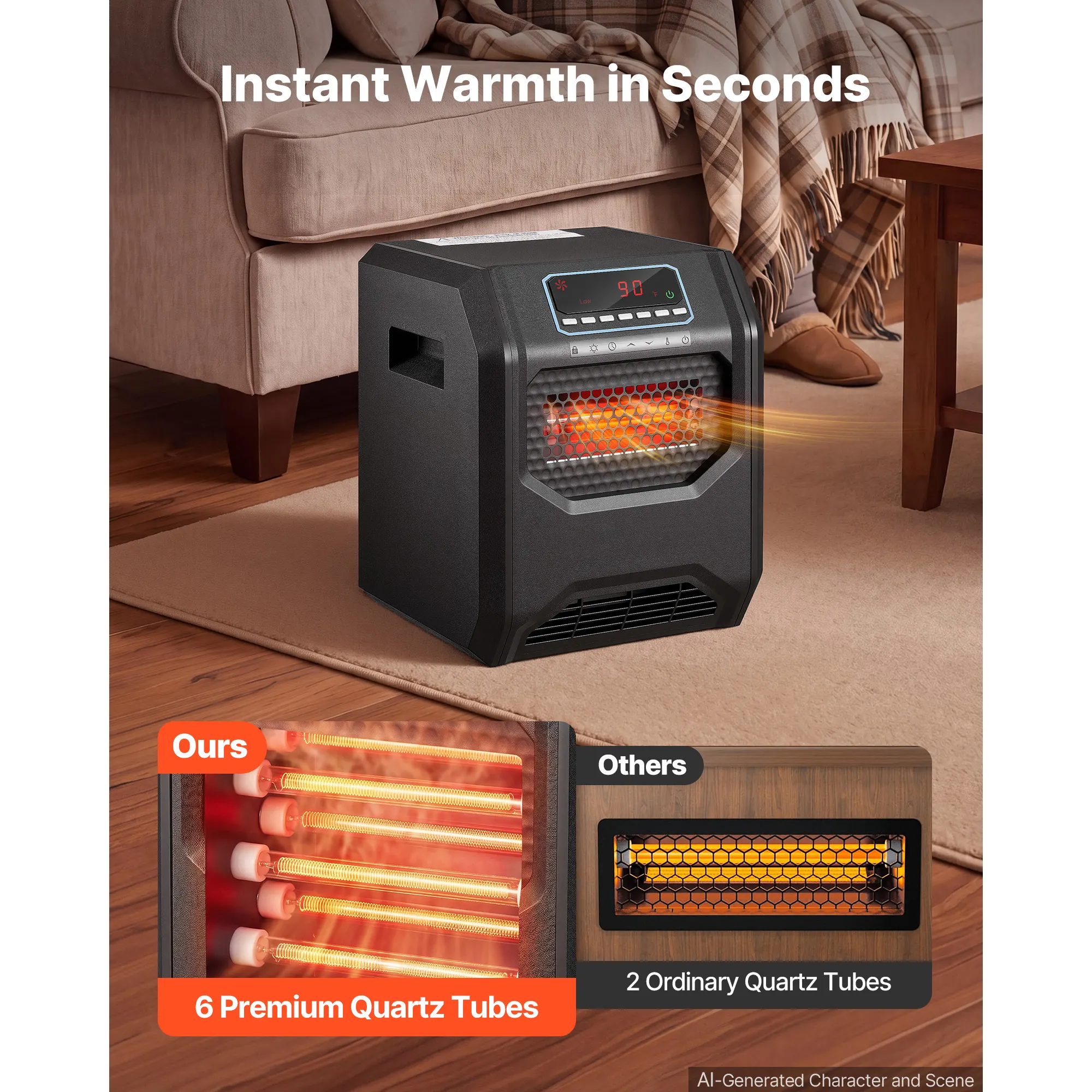 Infrared Heater 1500W Electric Space