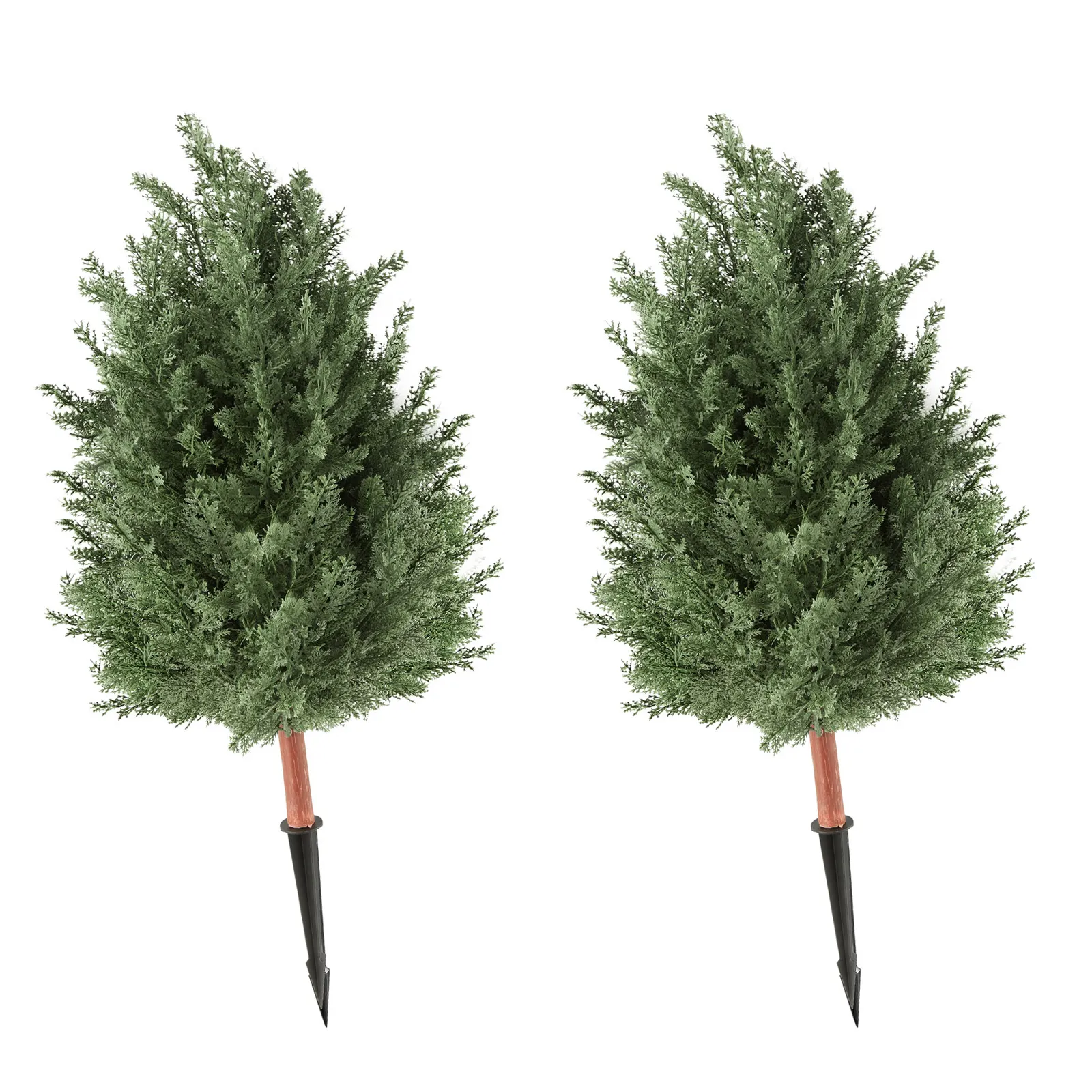 Artificial Topiary Cedar Bush 3 Ft Set
