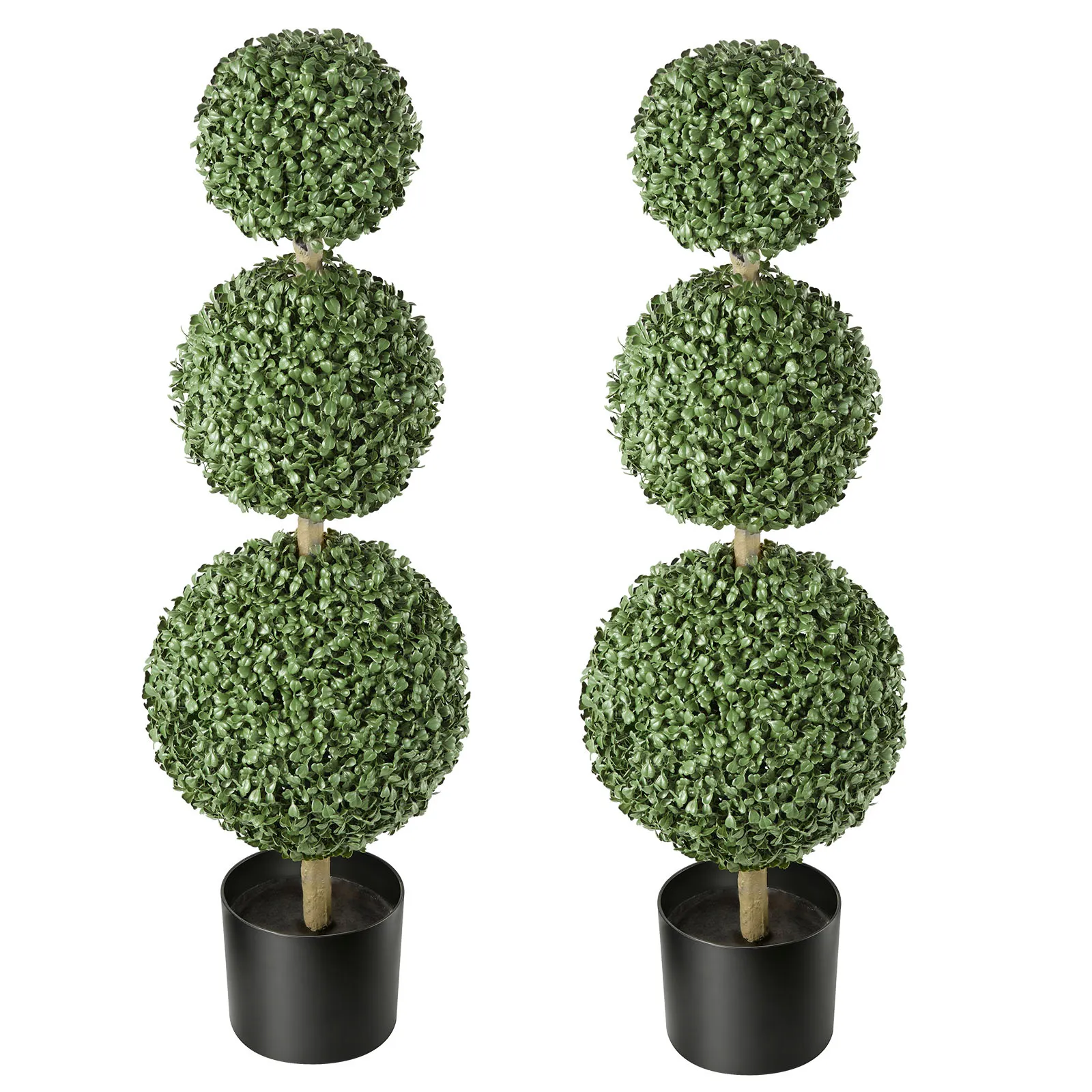 Artificial Boxwood Topiary Triple Ball 3 Ft
