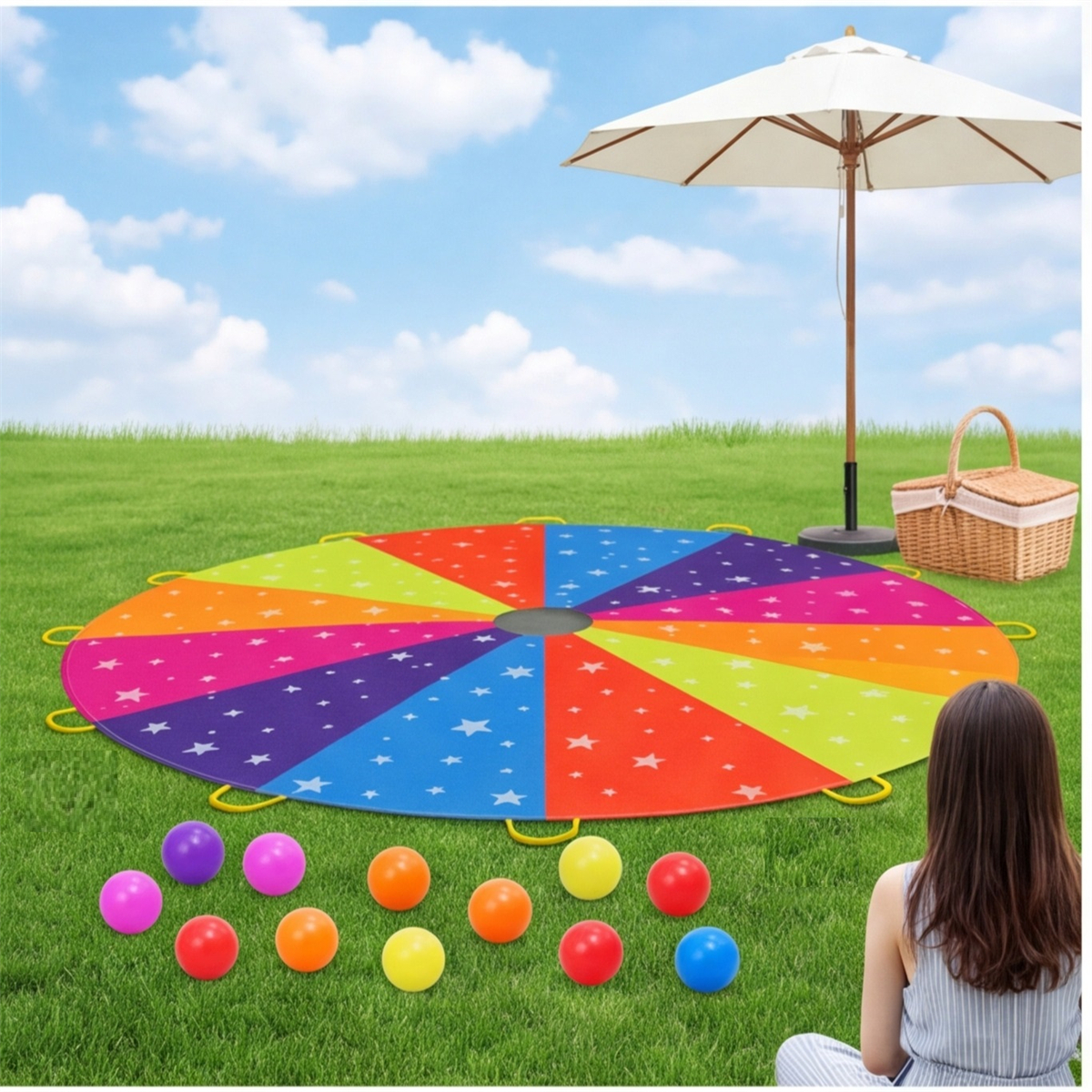 Toss Towel With 12 Balls – Active Outdoor Toy For Summer & Leisure