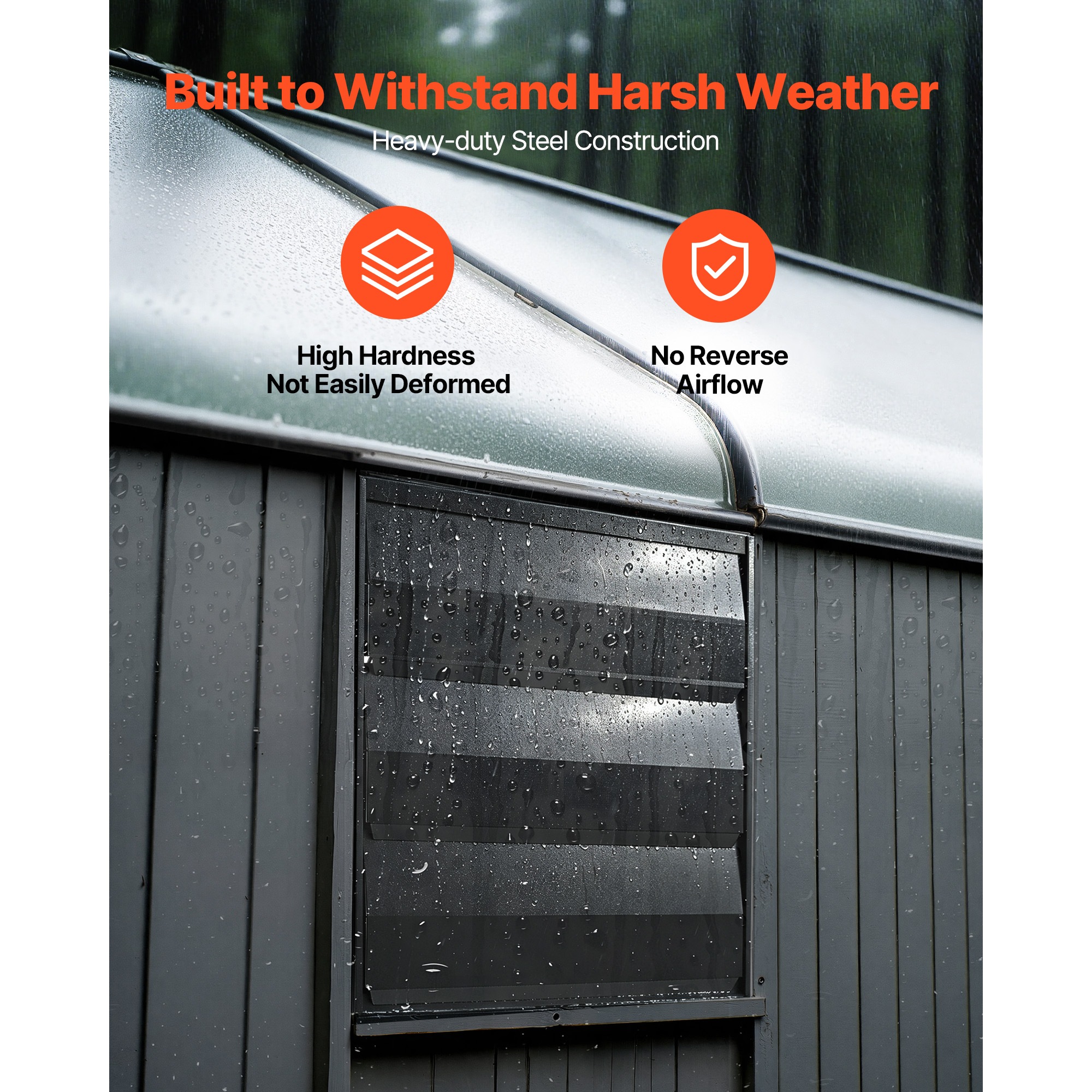 10 In Shutter Exhaust Fan Wall-Mount Automatic Louvers Variable Speed, Sturdy Steel Housing, Low Noise… image 4