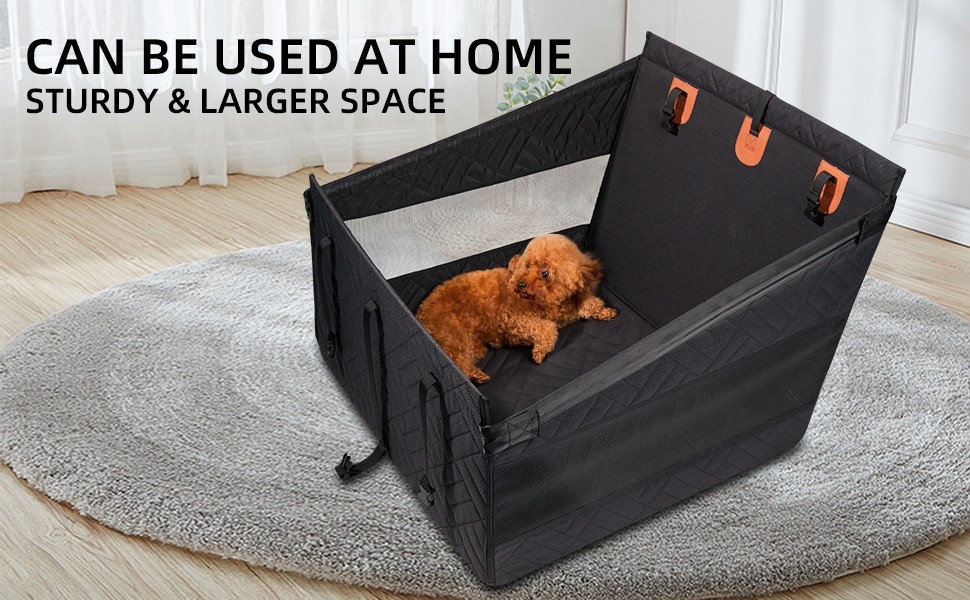 Hard Bottom Dog Cat Car Seat For LargeMedium Pet Booster Back Extender — image 4
