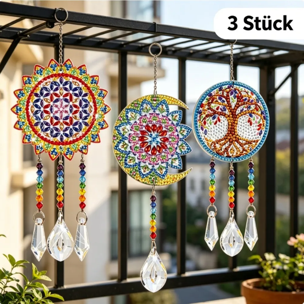 13-Piece Diamond Painting Suncatcher Craft Kit