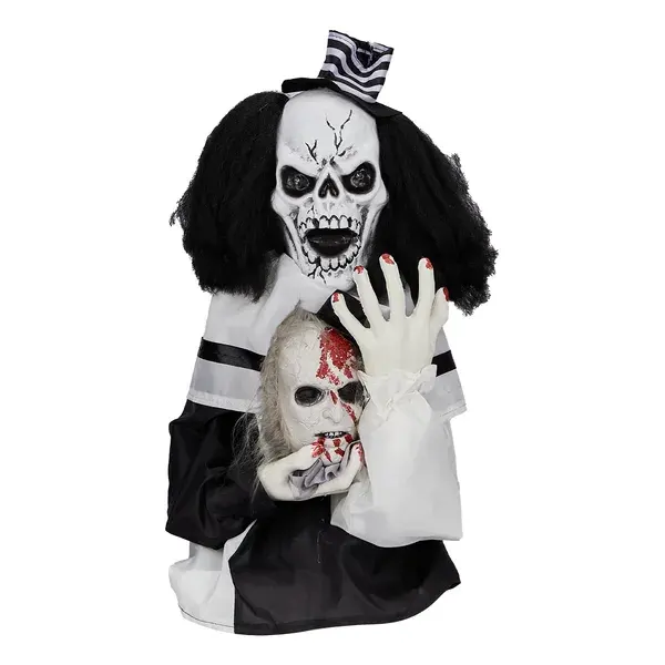 1.8ft Halloween Decoration Scary Clown, Sound-Actived Party