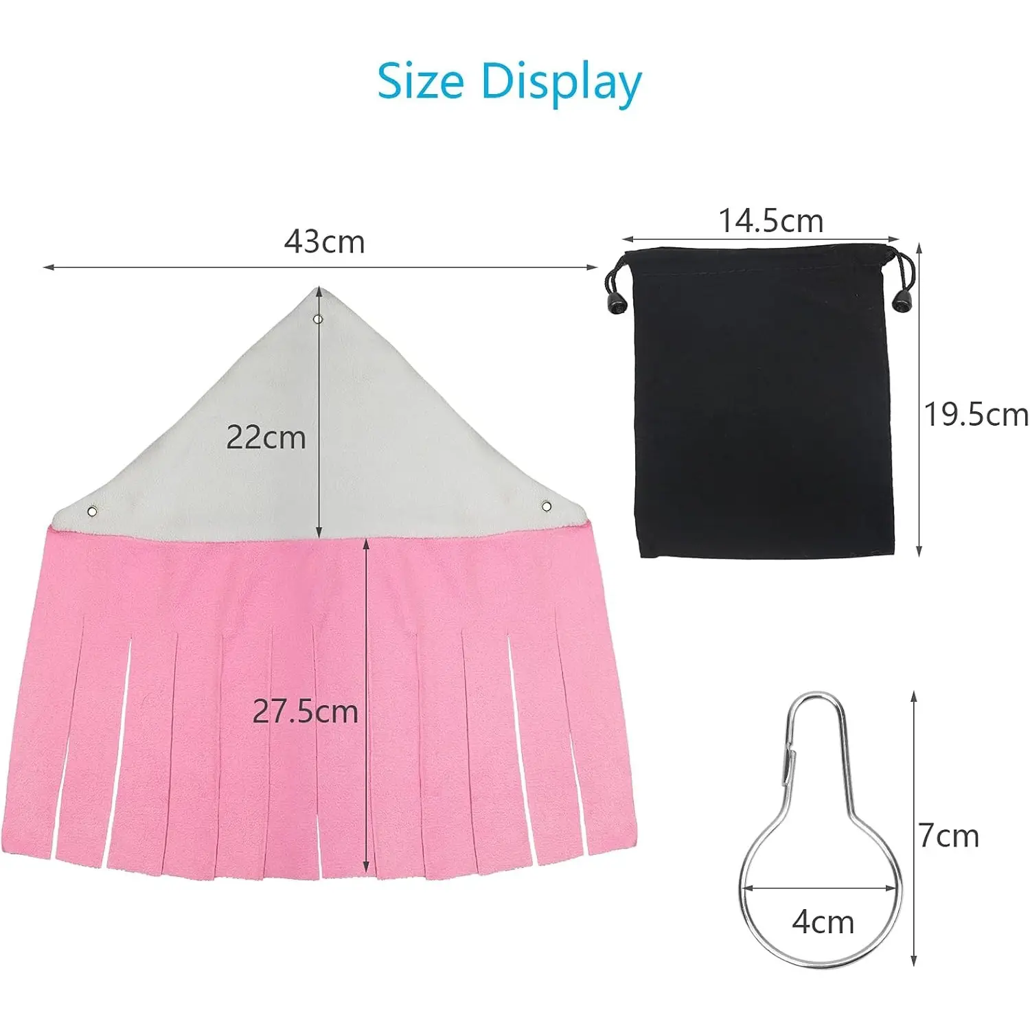 1 Hamster Tent Hammock Set, Light Pink