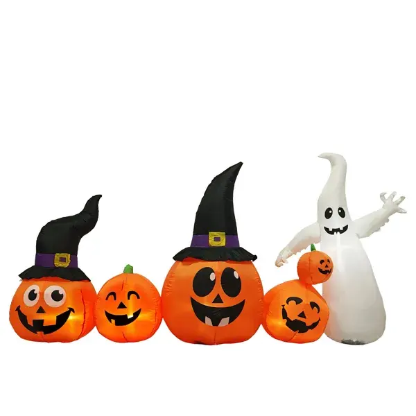 8FT Long Halloween Inflatables Pumpkins Ghost Outdoor
