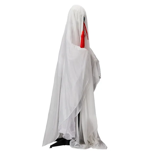 4.3ft Halloween Decorations Outdoor Life Size Animatronics Ghost With Trident, Sound-Actived Party Decor… image 3