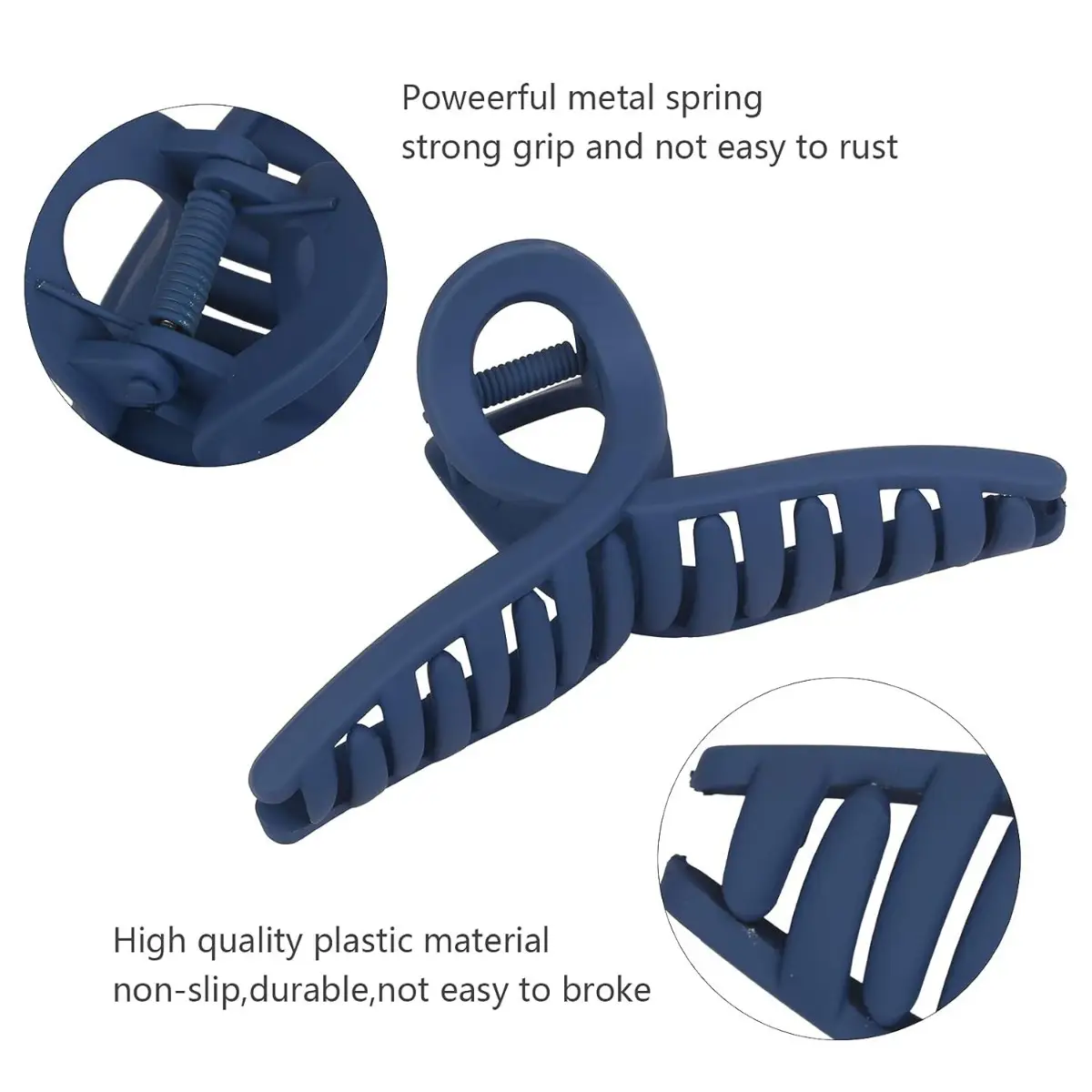 Multi-piece Party Gift Sets – 6-Piece Set Of Matte Hair Clips For Women, 4.3 Inches, Non-Slip Hairpins, Strong Hold Hair Claw Clips, Large Hair Clips For Women 