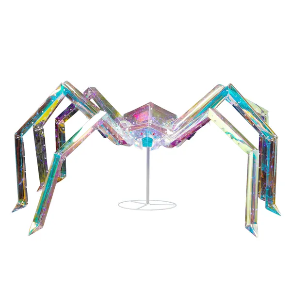 3FT Halloween Decorations Light Up Spider, Outdoor Halloween Decor Lighted Iridescent Spider, Weather Proof Pre-lit… - 3