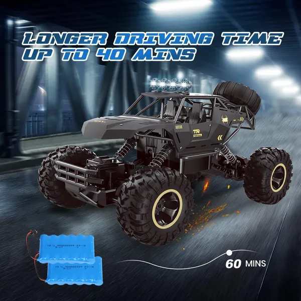 1:12 Scale 4WD RC Rock Crawler – High-Speed Off-Road Monster Truck with Dual Batteries for Kids & Outdoor Adventure