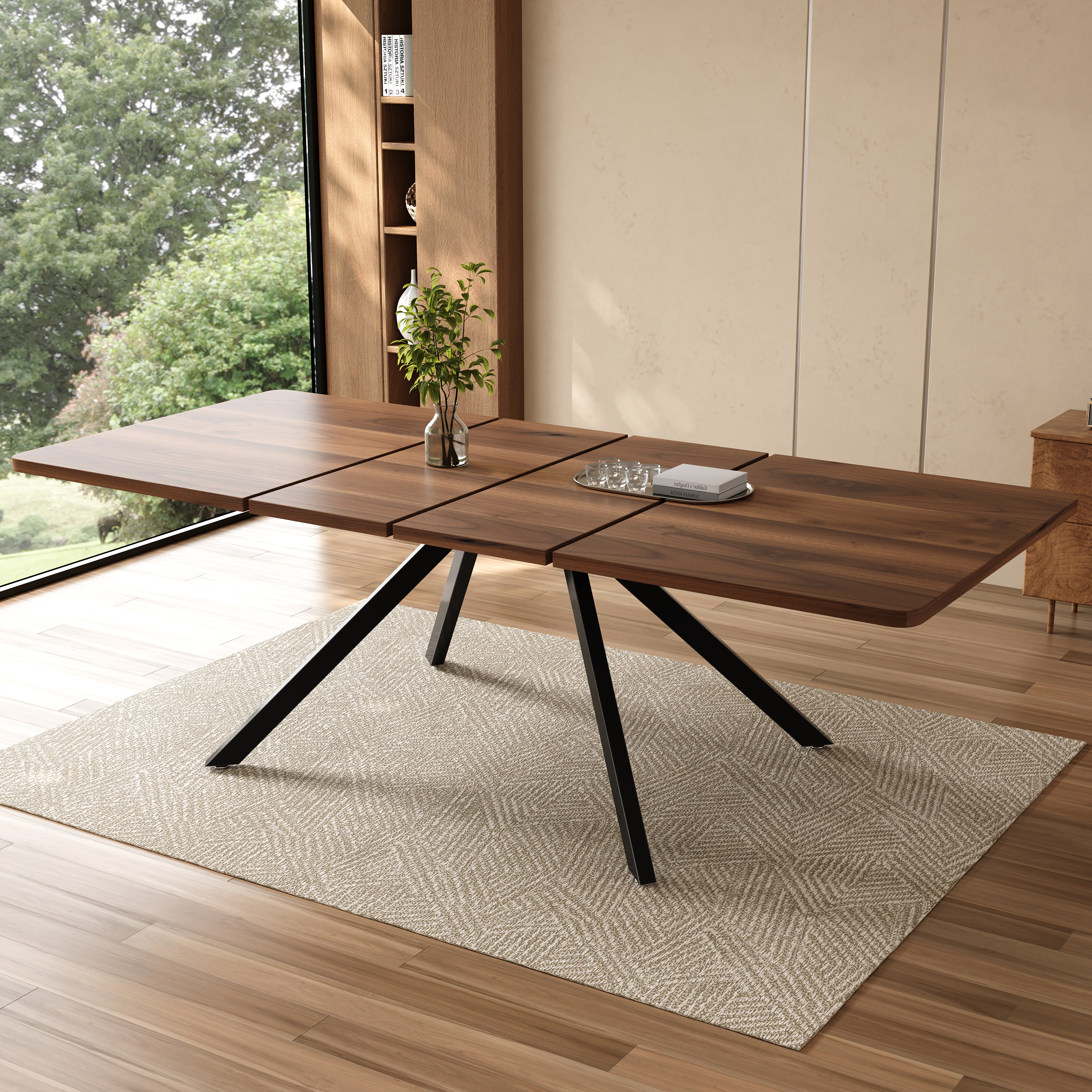 Extendable Dining Table 3 Lengths 160 200 240x90cm Seats 6-10 — image 2