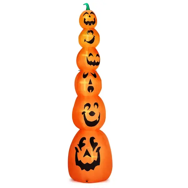 9FT Halloween Inflatable Stacked Pumpkins, Blow Up
