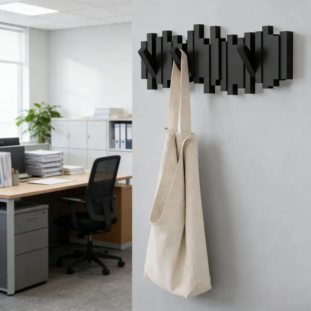 53 Cm Wooden Wall Coat Rack