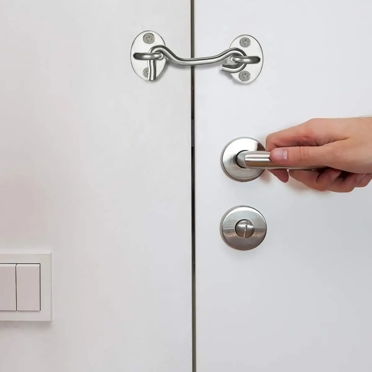 5-Piece Set Of Door Latch Hooks, Stainless