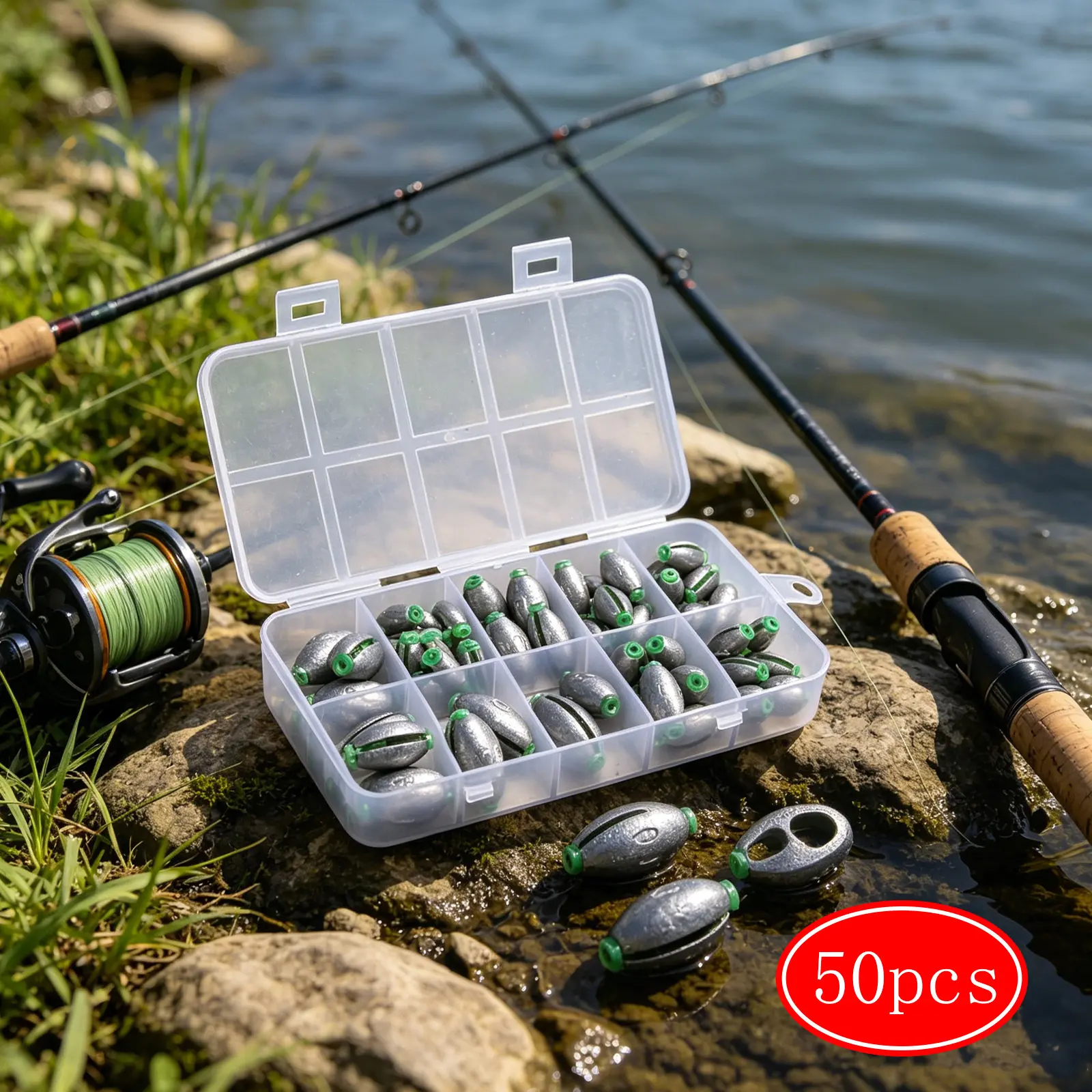 Set Of 52 Lead Fishing Weights