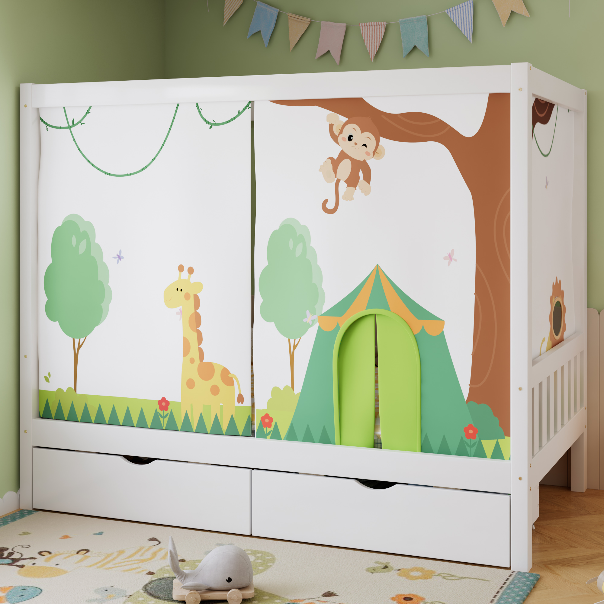 Wooden Bed Frame 3ft Single 90x190cm MDF for Adults Teenagers Children — image 5