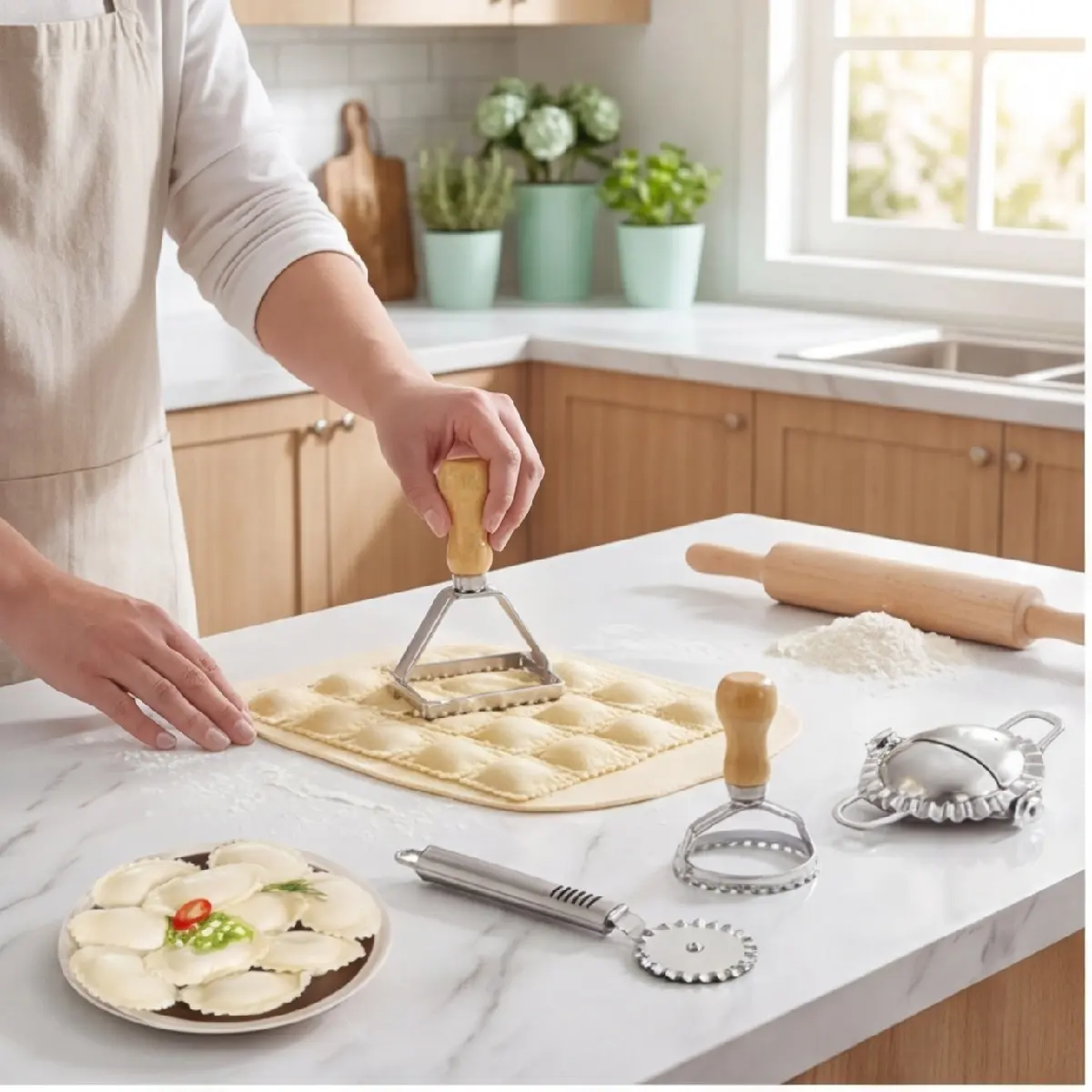 Ravioli Molding Set With Cutters And Mold