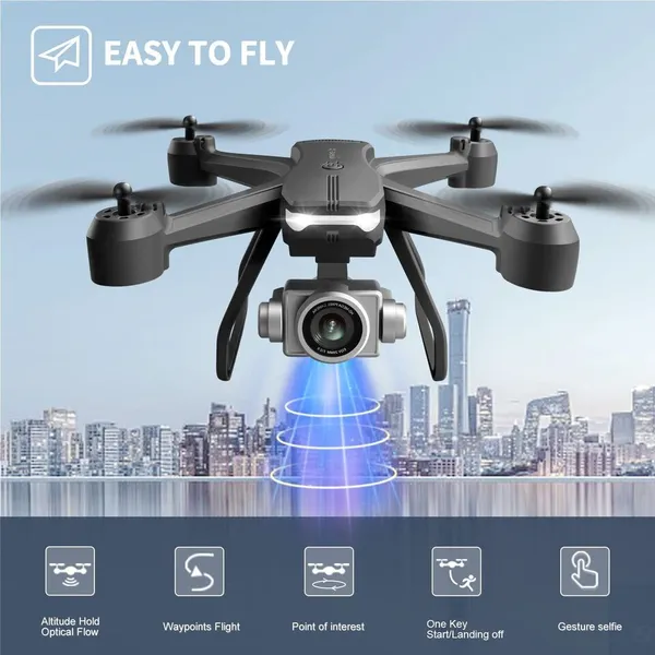 4DRC V14 RC Drone WIFI FPV 4K HD Wide Angle Dual Camera Quadcopter Portable With Bag ,2 Batteries Drone For… - 2