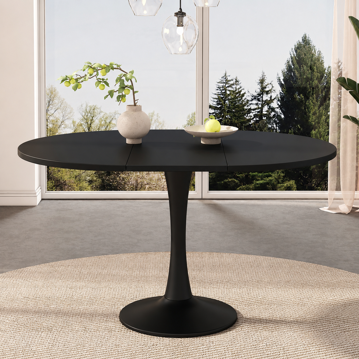 Modern Extendable Oval Dining Table, 1 00-140 X1 00 Cm, Space-Saving Design — image 2