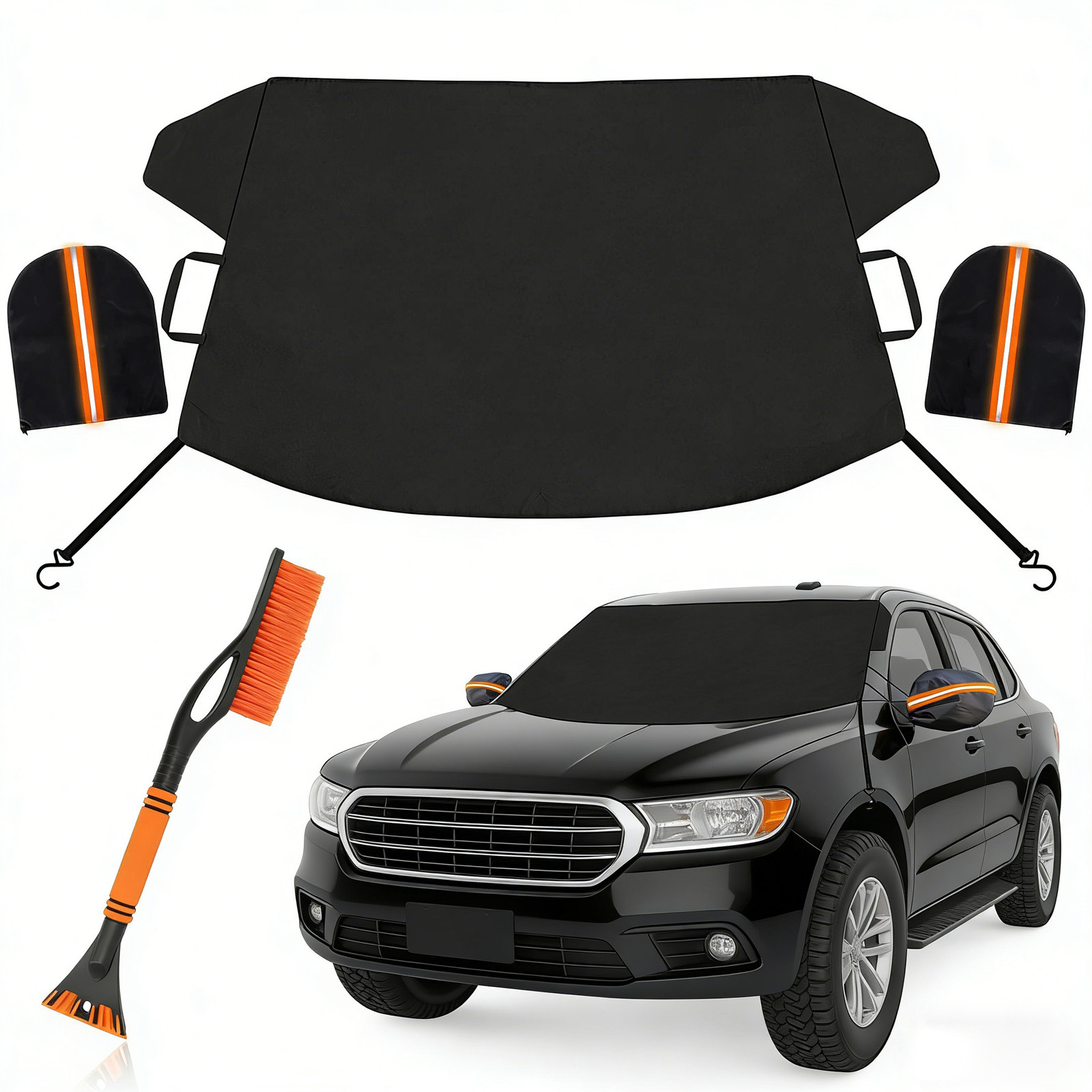 Car Ice Scraper Set - Sturdy Whisk & Ice Scraper For Winter Car Care And Party Accessories Set