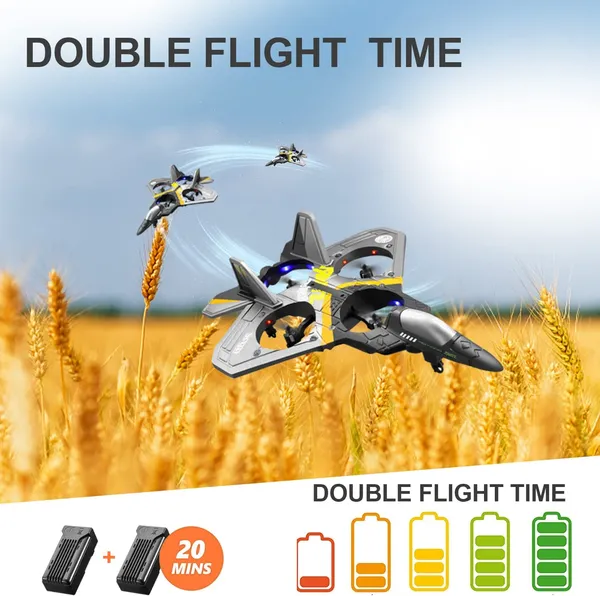 4DRC V17 Remote Control Plane RC Airplanes 2.4GHz 6CH EPP RC Plane 4 Motor RC Aircraft Toys For Adult Kids With… - 4