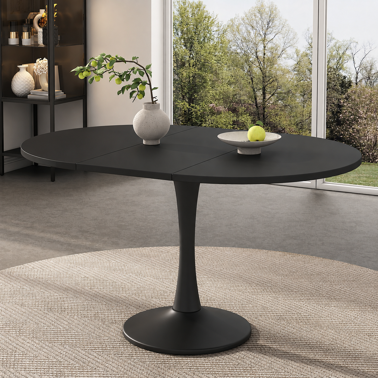 Modern Extendable Oval Dining Table, 1 00-140 X1 00 Cm, Space-Saving Design — image 3