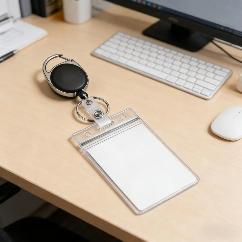 ID Card Holder With Clip - Vertical