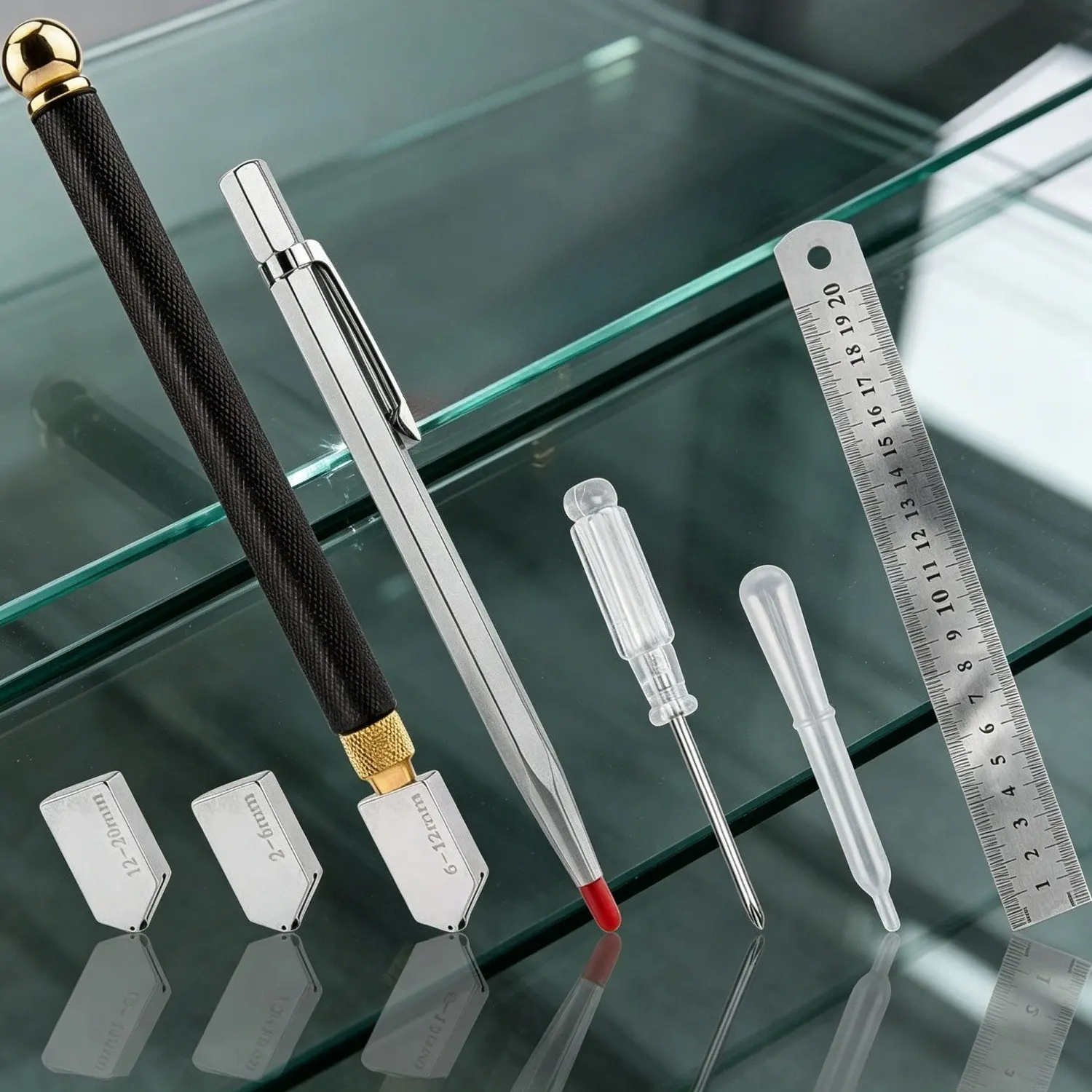 Glass Cutter Set With Replacement Blades