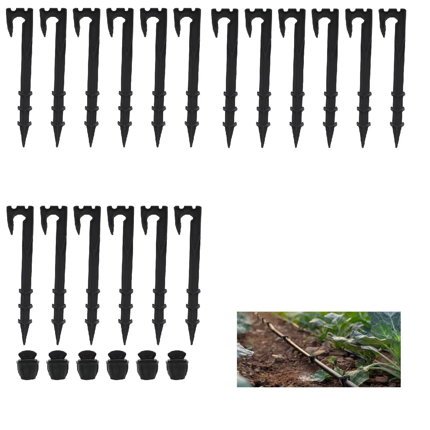 Plastic Tent Stakes, 50-Piece Stake Set